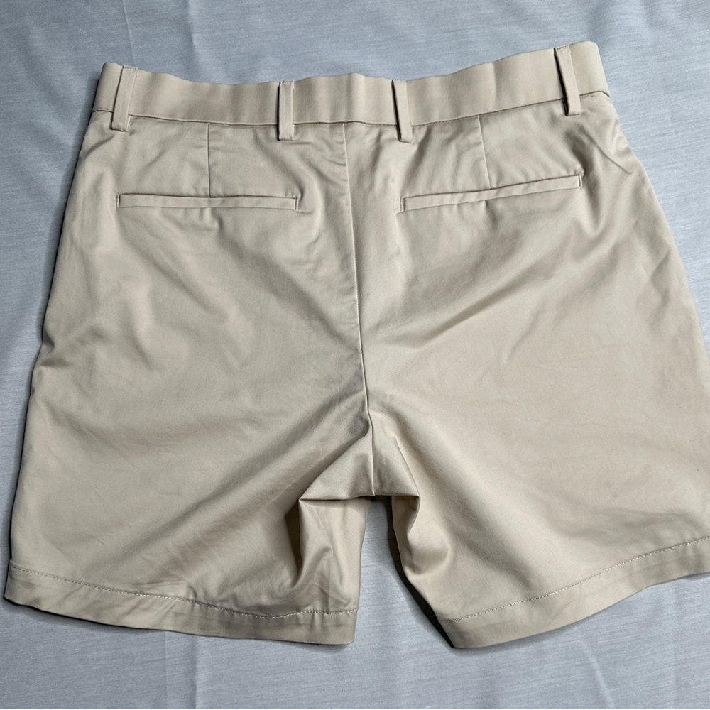 Banana Republic Men's Beige Flat Front Shorts - Picture 6 of 10
